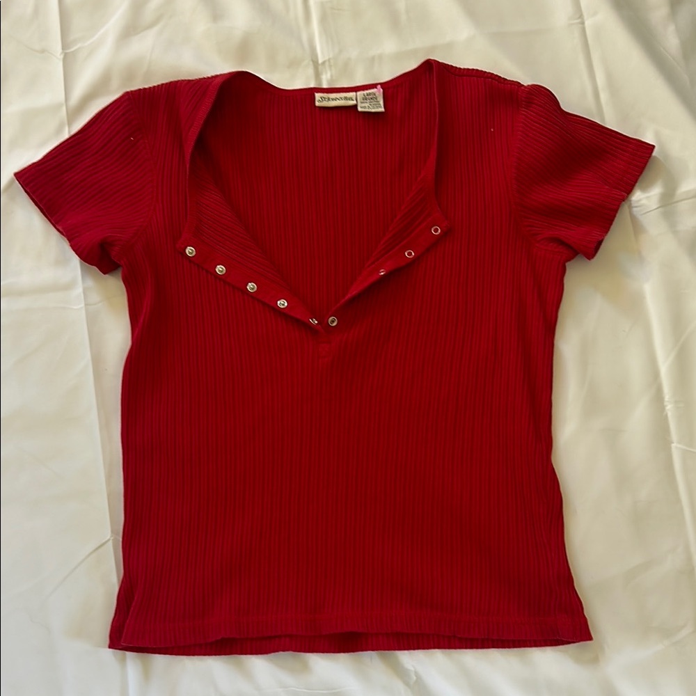 Red Vintage Button Up